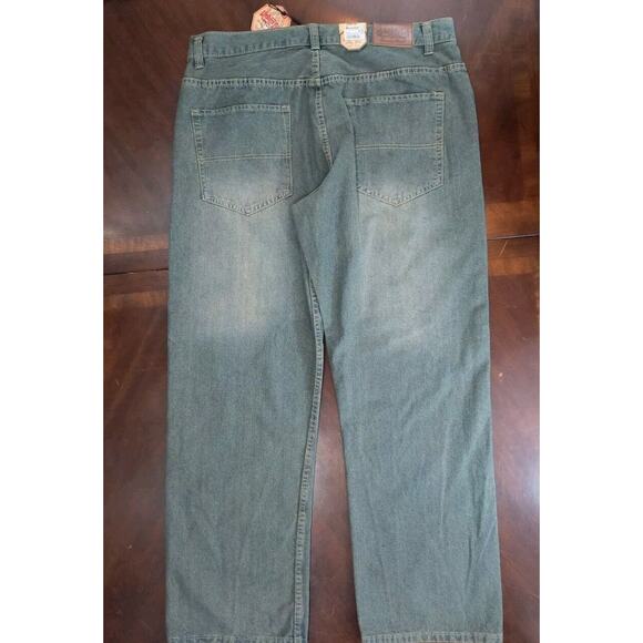 Urban Label Jeans mens 38x32 high rise Y2K Hip Hop Skater Green(Flaw Read Desc) - Picture 2 of 13